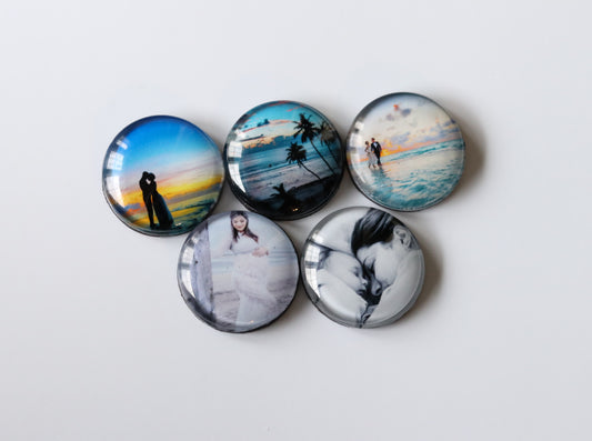 Round Custom Photo Magnets