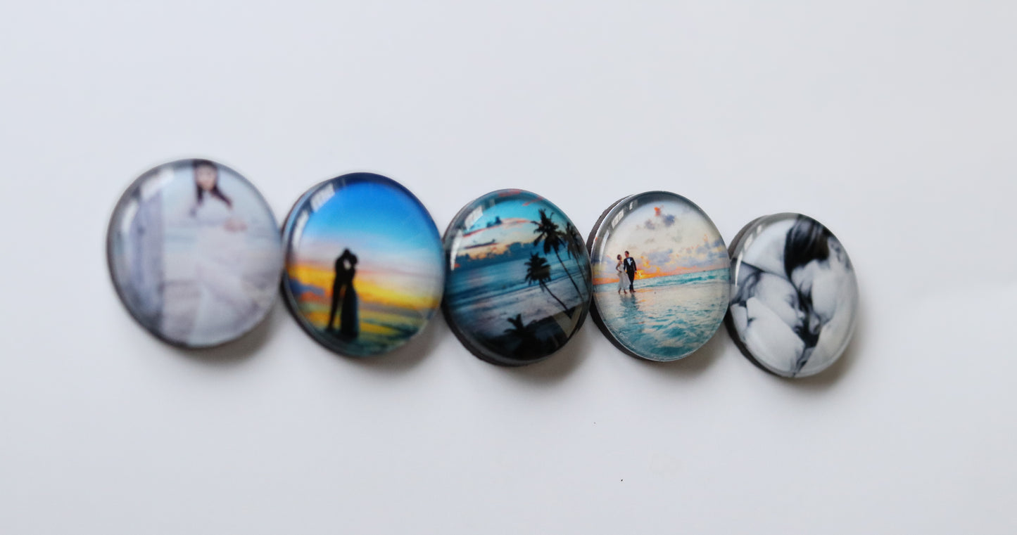 Round Custom Photo Magnets